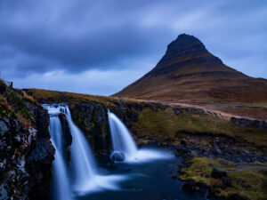 Drone image, travel Photography From Iceland Waterfalls in iceland